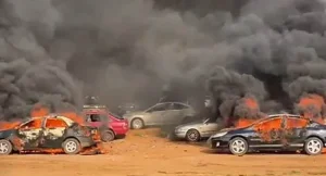 Hoodlums-attack-EndSARS-protesters-set-cars-ablaze-in-Abuja